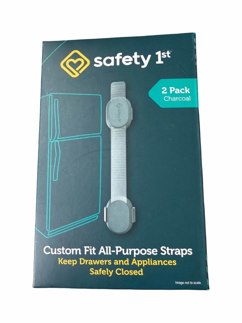 NEW | Safety 1st | Charcoal All-Purpose Safety Straps - 2 Pk| Baby Proof